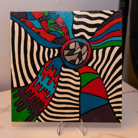 Chromatic Lens – Original 6x6 Abstract Psychedelic Painting