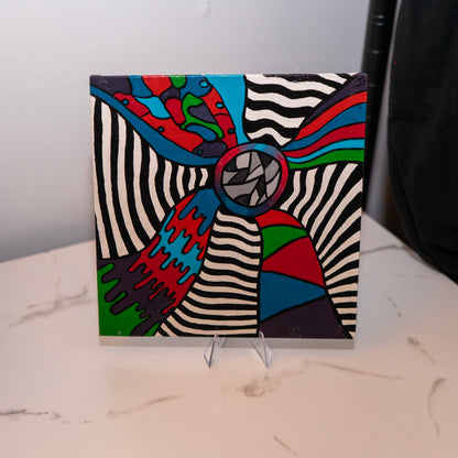 Chromatic Lens – Original 6x6 Abstract Psychedelic Painting