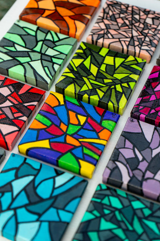 Tiny Prism Collection – Original 2x2 Mini Acrylic Paintings
