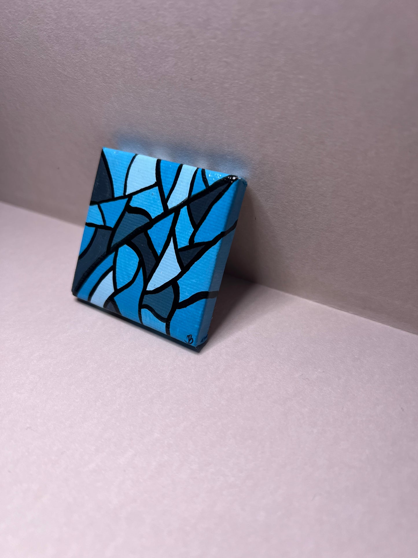 Adorable Mini Stained Glass Monochrome Wall Decor | Dorm Desk Accessories | Hand painted Artwork | High Quality Gifts | Holiday gift ideas