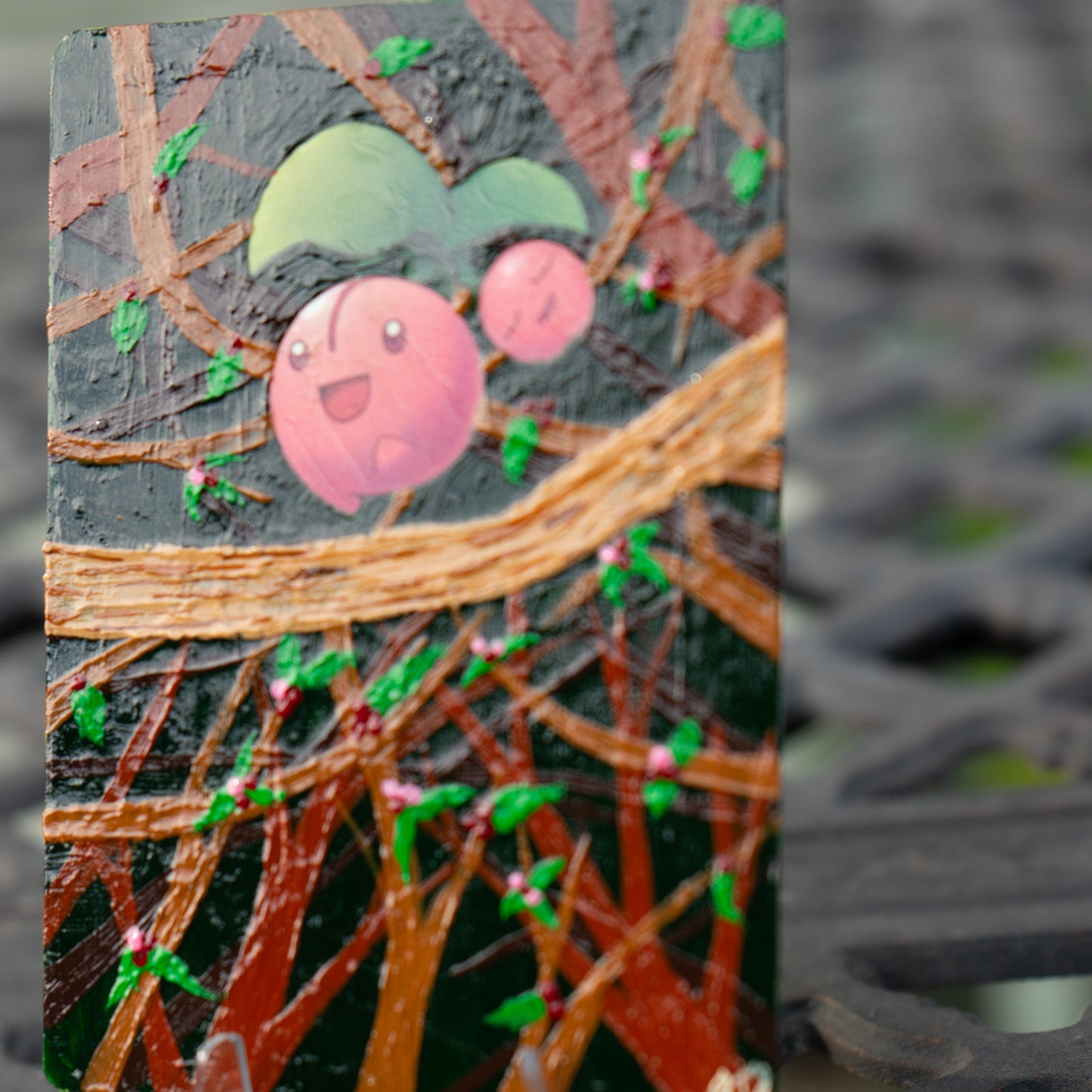 Cherrim in Bloom Hand-Painted Pokémon Trading Card Art