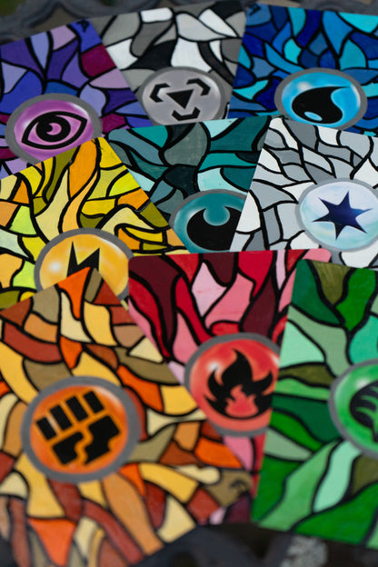 Prism Energy Collection | Hand Painted Stained Glass Energy Cards