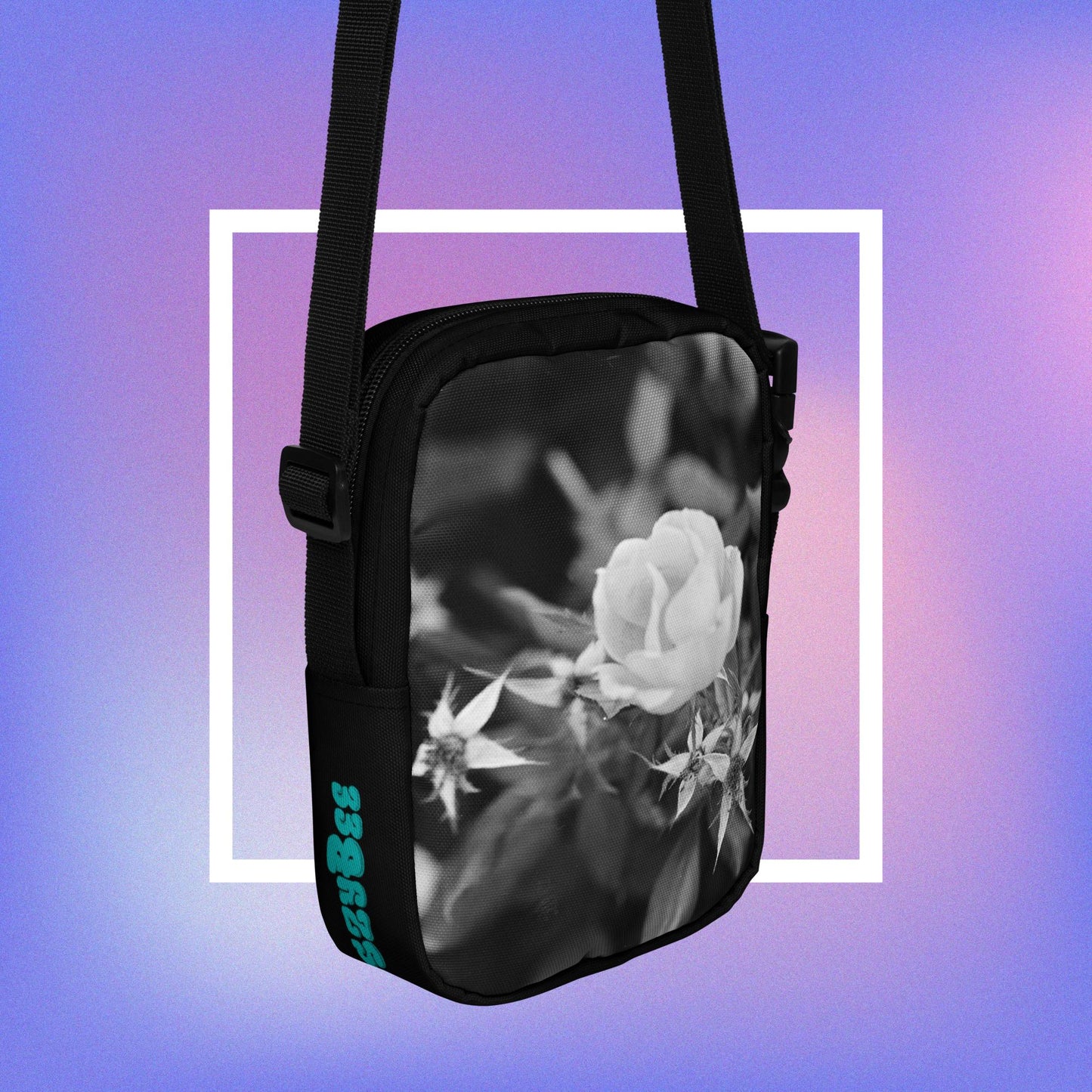 Black and White Flower crossbody bag