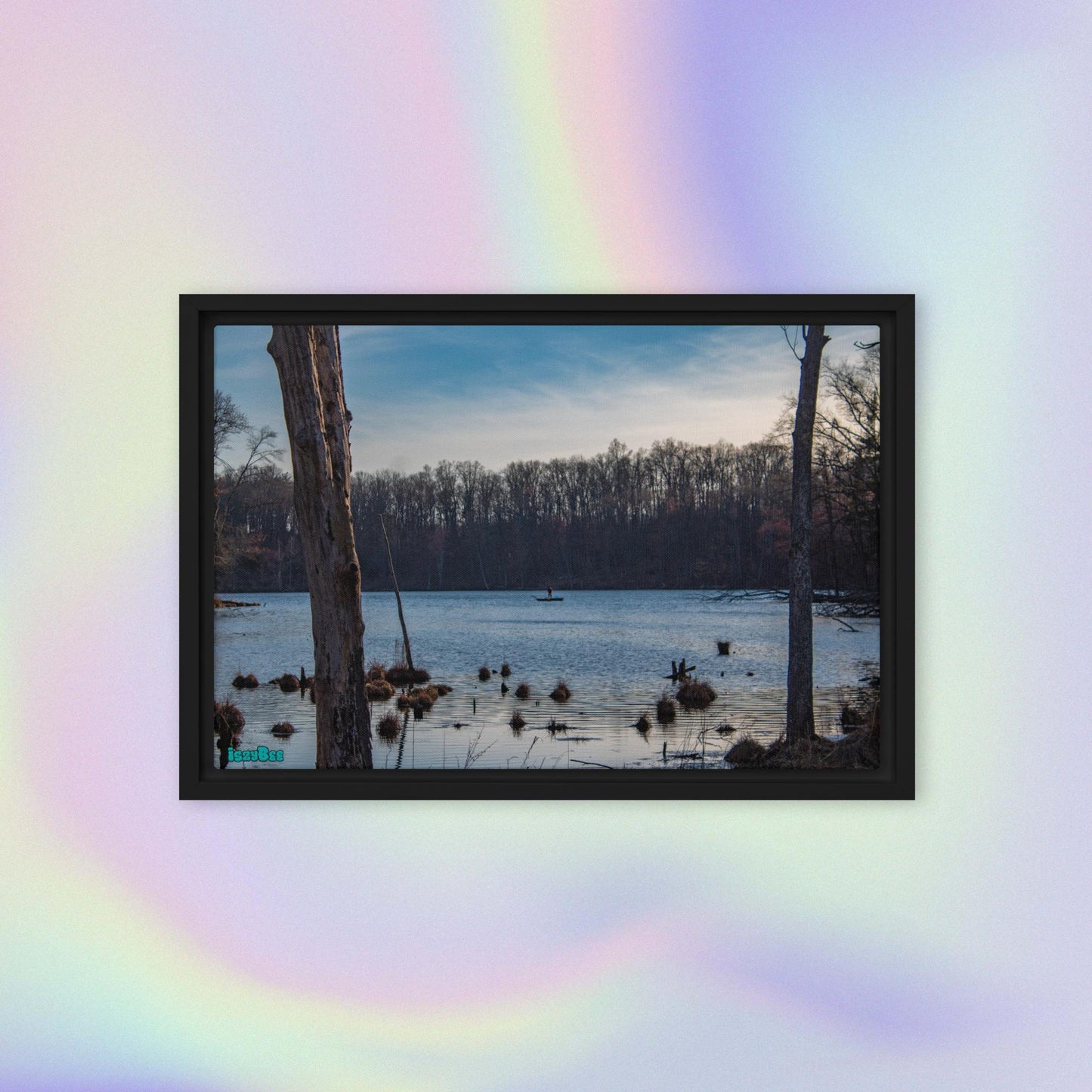 "Shallow Waters" - 12" by 18" Wood Framed IszyBee Photograph on Canvas