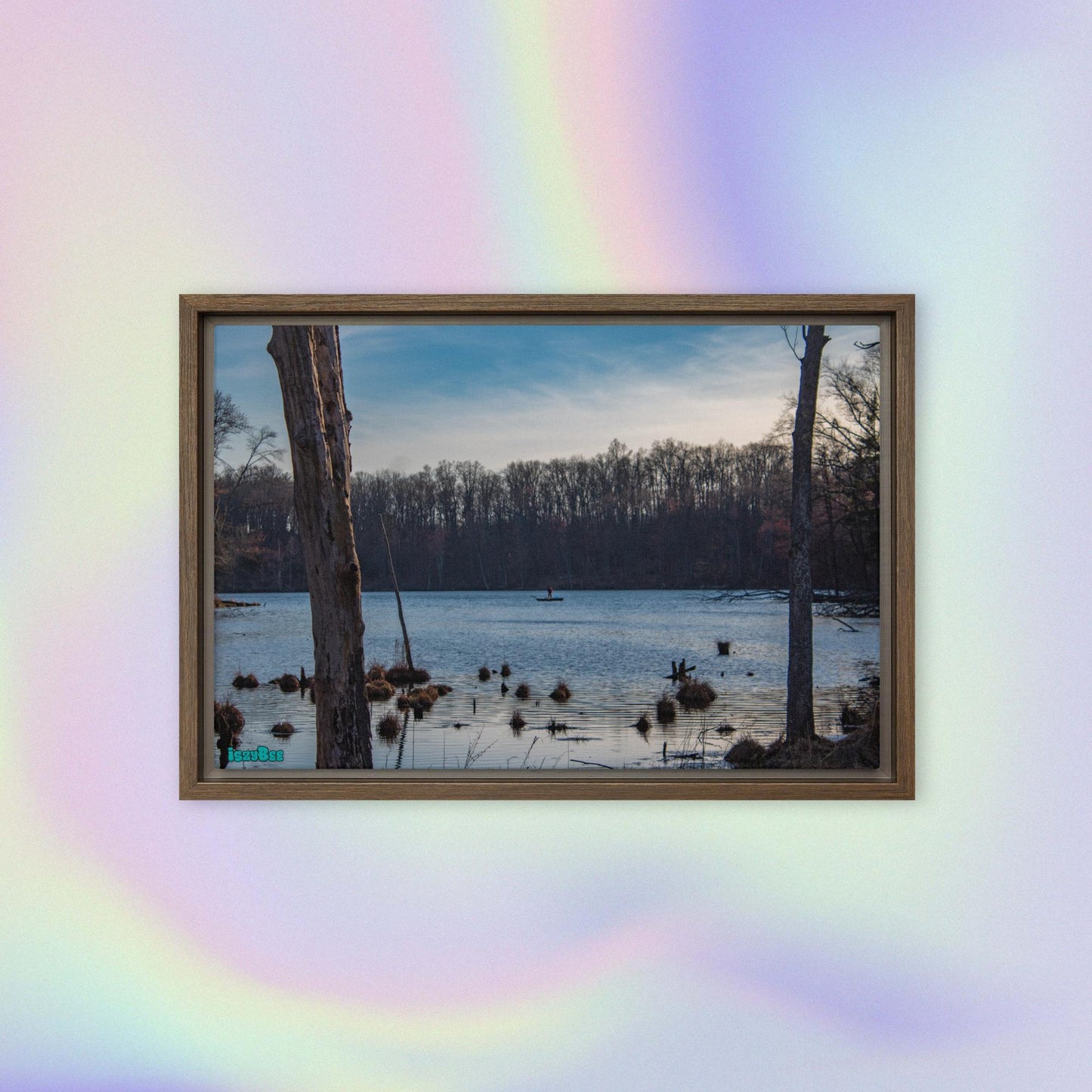 "Shallow Waters" - 12" by 18" Wood Framed IszyBee Photograph on Canvas