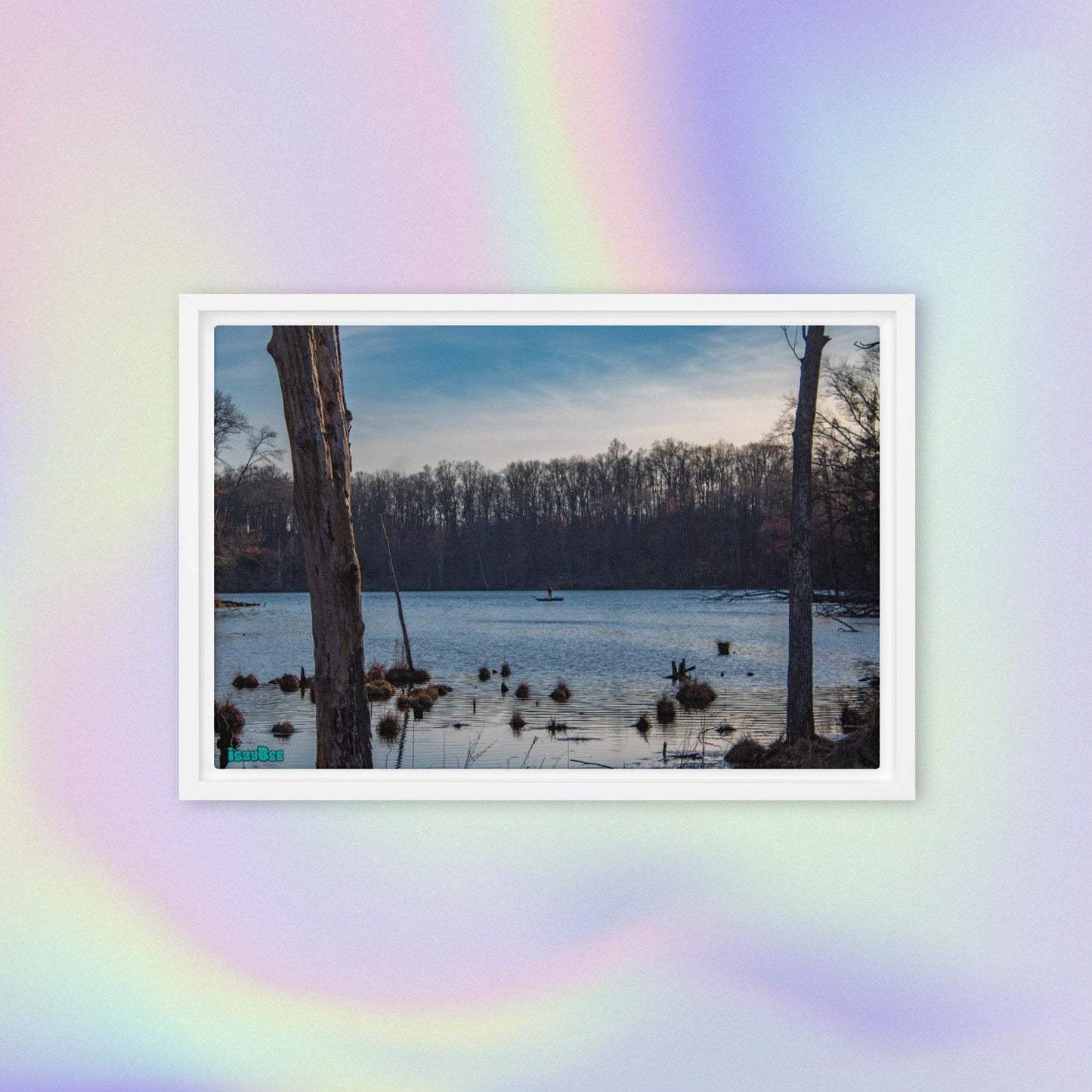 "Shallow Waters" - 12" by 18" Wood Framed IszyBee Photograph on Canvas