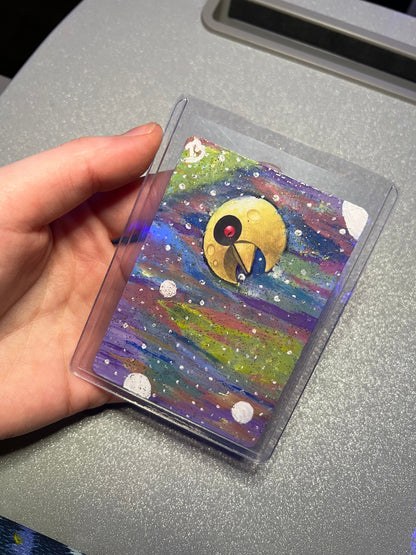 Lunatone Custom Handpainted Collectible Gift Pokémon Card