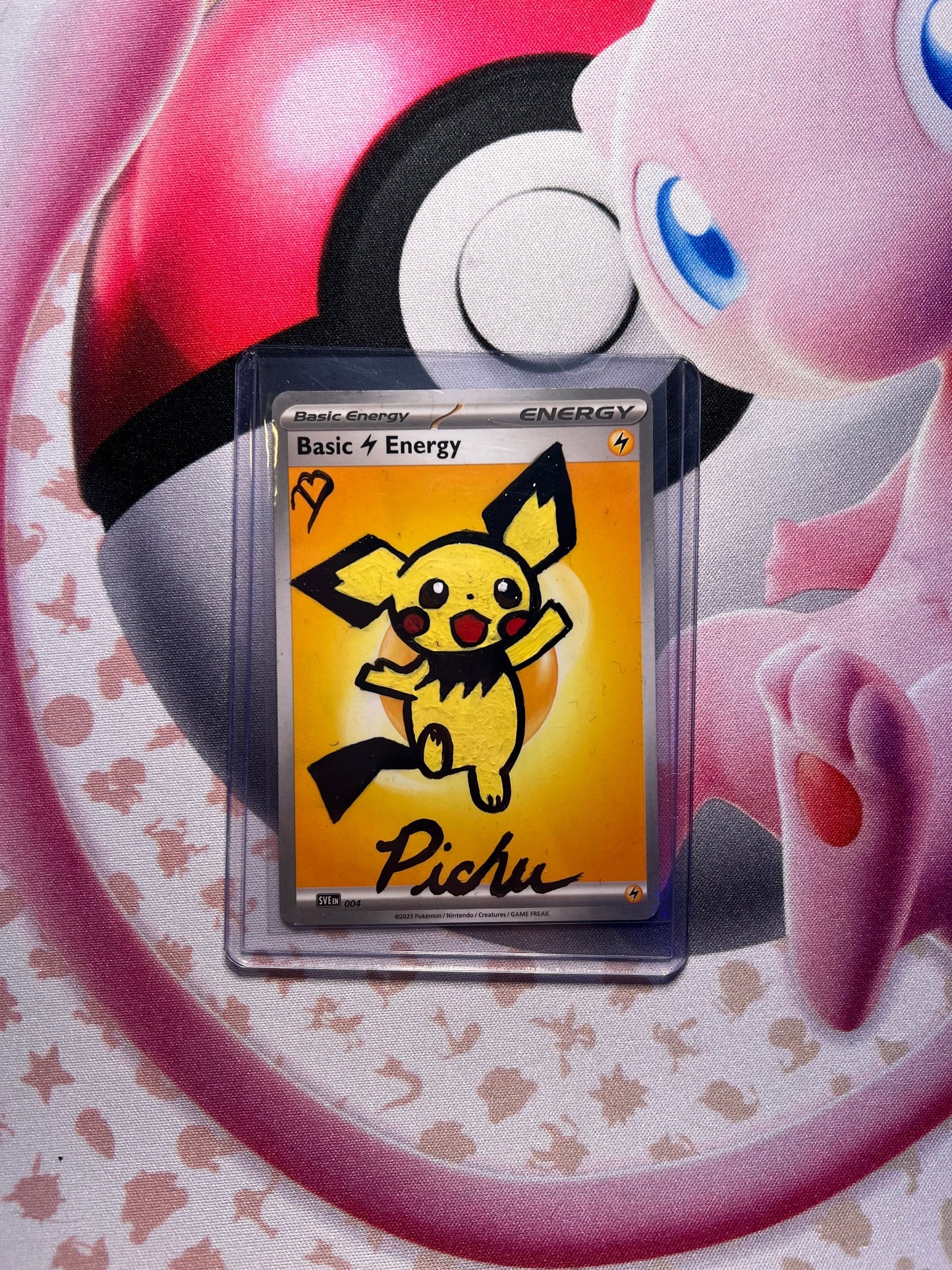 Pichu Custom Handpainted Collectible Gift Pokémon Card