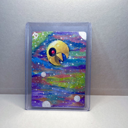 Lunatone Custom Handpainted Collectible Gift Pokémon Card