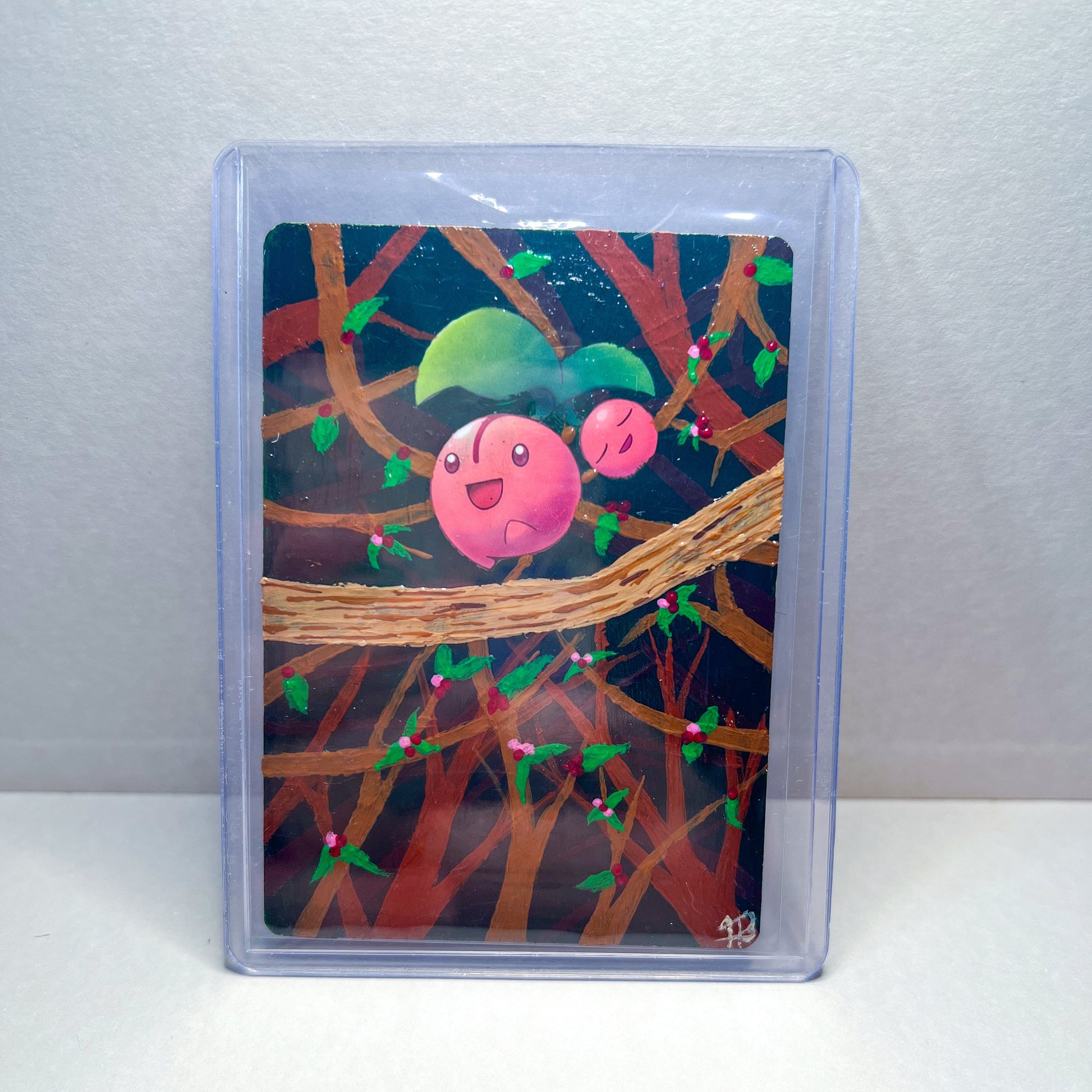 Cherubi Painted Card | Unique Gift idea for holidays, kids, and Gamers | Awesome wall art for anime lovers - IszyBeeArts Cherubi Painted Card | Unique Gift idea for holidays, kids, and Gamers | Awesome wall art for anime lovers - IszyBeeArts