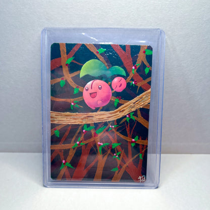 Cherubi Custom Handpainted Collectible Gift Pokémon Card