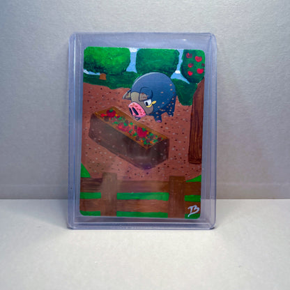 Lechonk Custom Handpainted Collectible Gift Pokémon Card