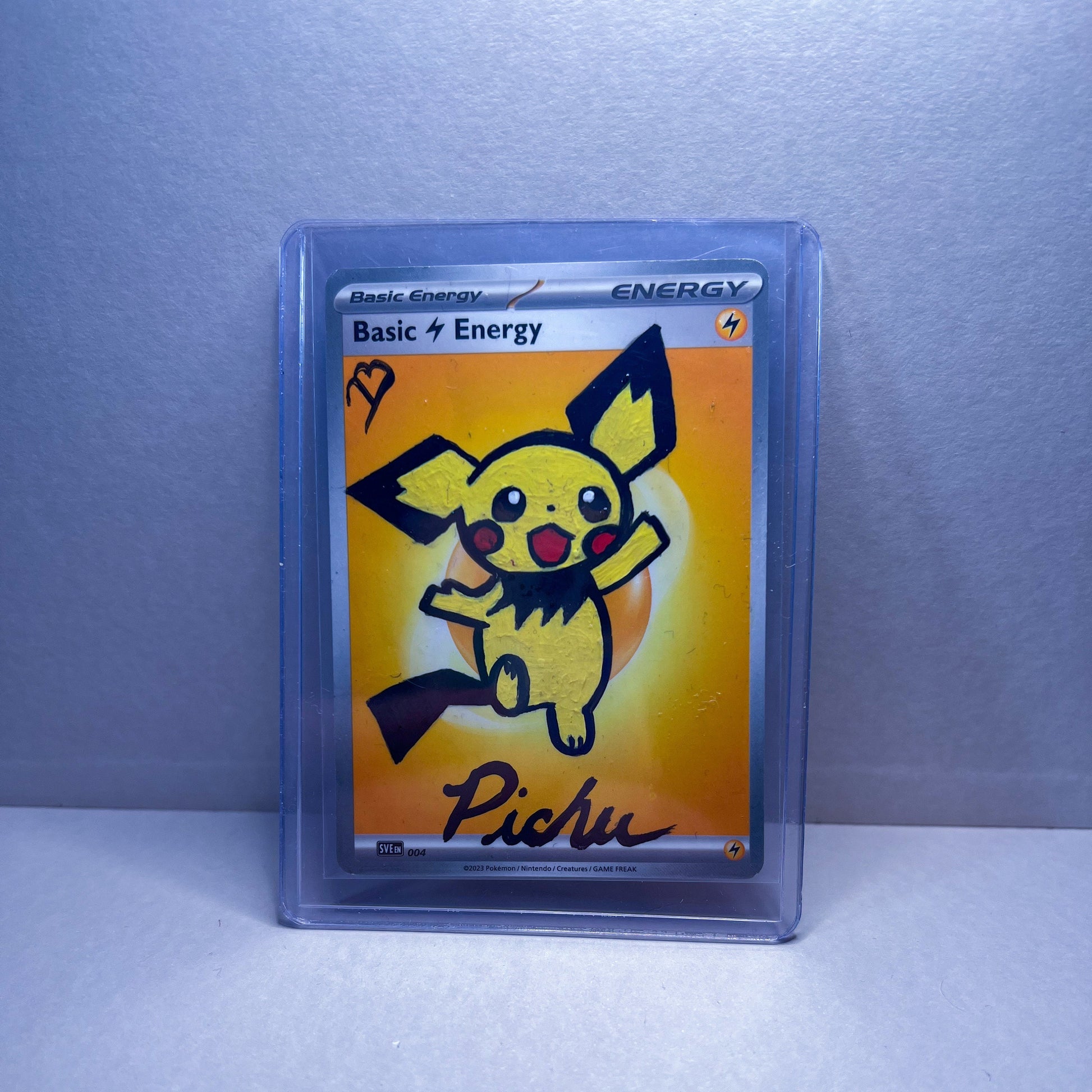 Pichu Custom Handpainted Collectible Gift Pokémon Card