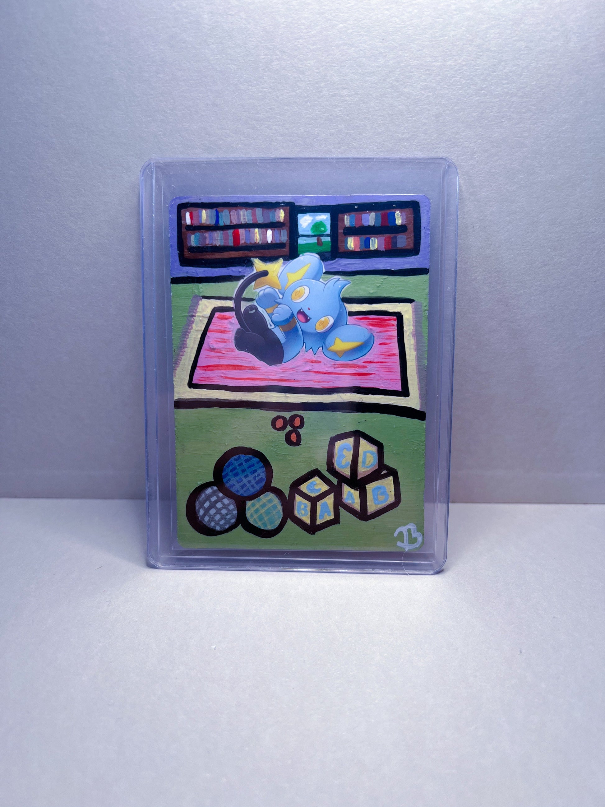 Shinx Custom Handpainted Collectible Gift Pokmon Card - IszyBeeArts Shinx Custom Handpainted Collectible Gift Pokmon Card - IszyBeeArts
