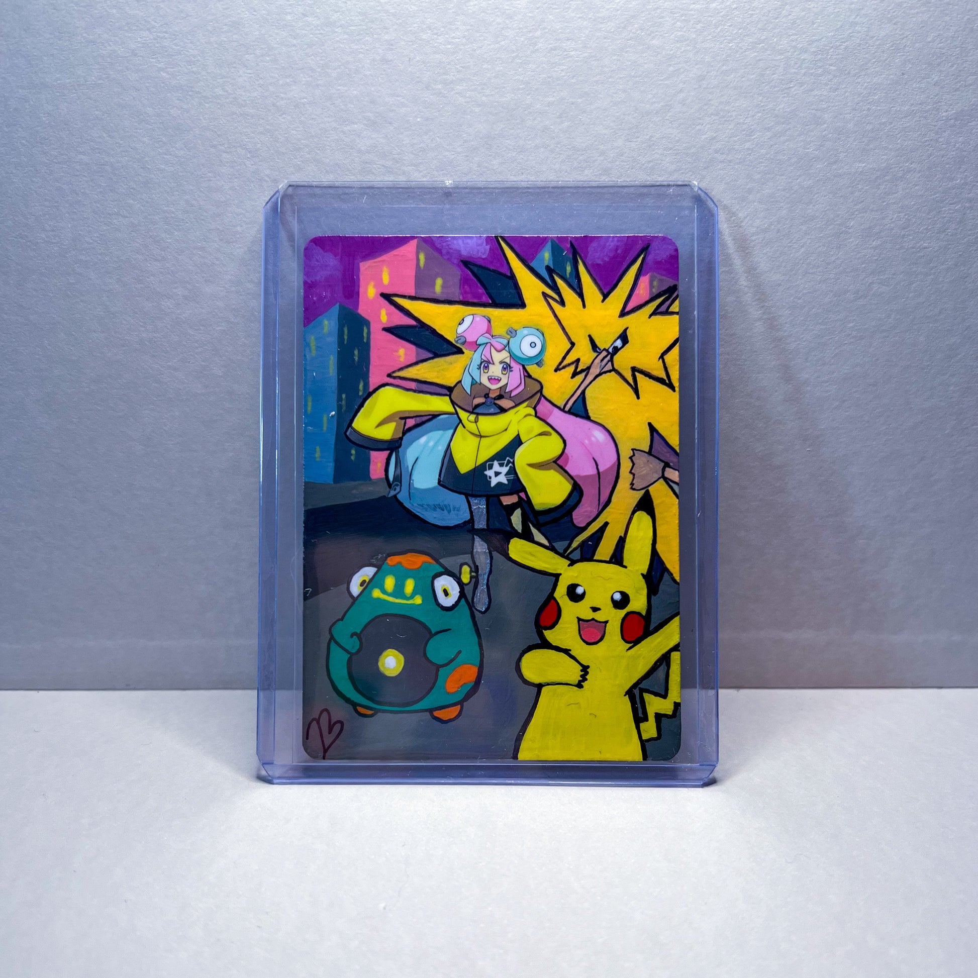 custom pokemon card gift Personalized Poke Anniversary Card, Photo Anime Wedding Card Iono Custom Handpainted Collectible Gift