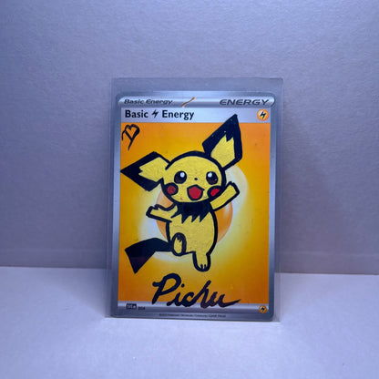 Pichu Custom Handpainted Collectible Gift Pokémon Card