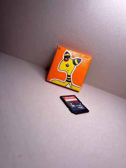 Tiny Ampharos Mini collectible handmade cartoon anime painting