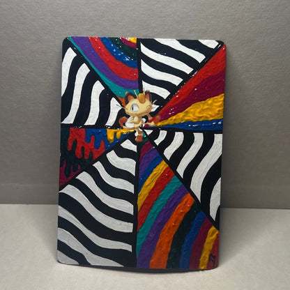 Meowth Custom Handpainted Collectible Gift Pokémon Card