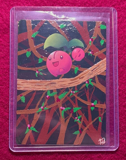 Cherubi Custom Handpainted Collectible Gift Pokémon Card