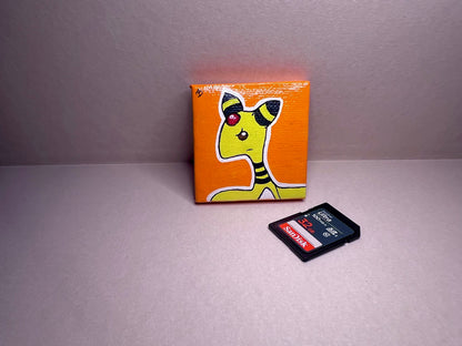 Tiny Ampharos Mini collectible handmade cartoon anime painting