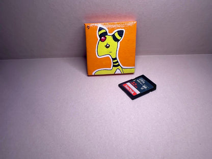 Tiny Ampharos Mini collectible handmade cartoon anime painting