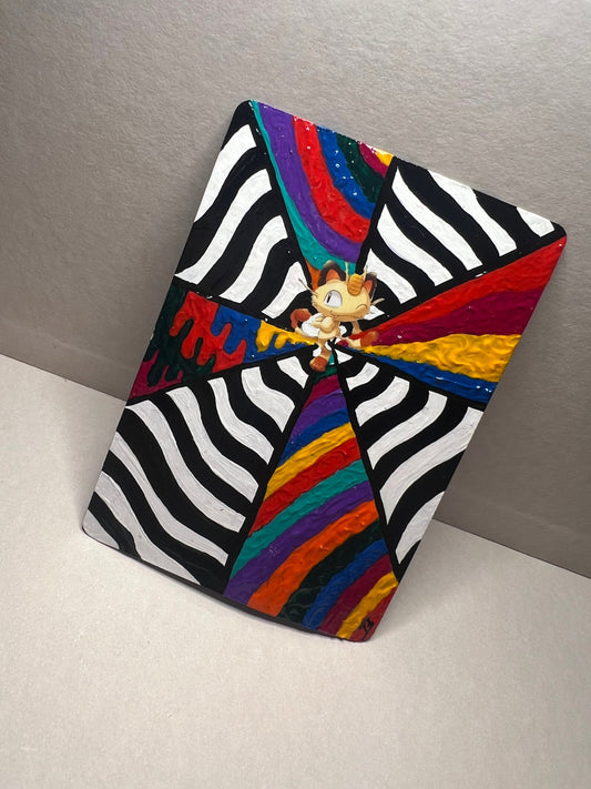 Meowth Custom Handpainted Collectible Gift Pokémon Card