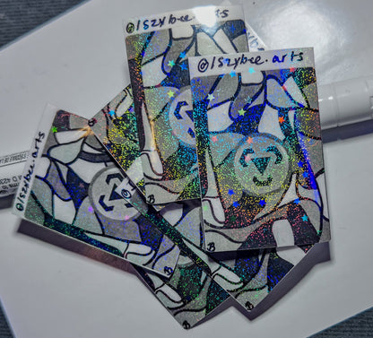 Hand Painted Energy Stickers | Holographic High Quality Design | Back to School sticker | Pokemon Wall Art