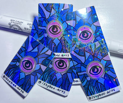 Hand Painted Energy Stickers | Holographic High Quality Design | Back to School sticker | Pokemon Wall Art