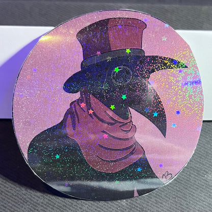 Plague Doctor Stickers | Wall Decor | Water bottle, sketchbook, skateboard | handmade gifts | hand drawn art stickers | Goth Stickers