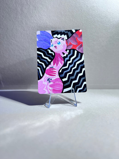 Jigglypuff Custom Pokémon Card | Hand painted Collectible Gift | Kid's bedroom birthday gift | Dorm Room Wall Decor | Graduation present