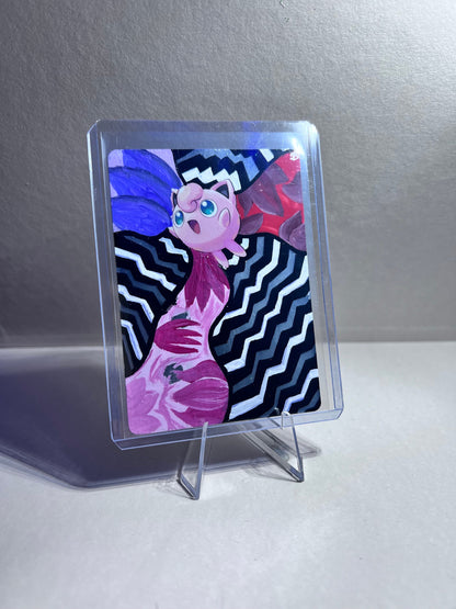 Jigglypuff Custom Pokémon Card | Hand painted Collectible Gift | Kid's bedroom birthday gift | Dorm Room Wall Decor | Graduation present