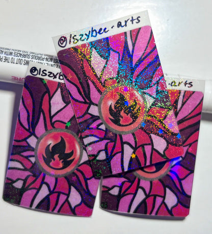 Hand Painted Energy Stickers | Holographic High Quality Design | Back to School sticker | Pokemon Wall Art