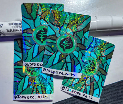 Hand Painted Energy Stickers | Holographic High Quality Design | Back to School sticker | Pokemon Wall Art