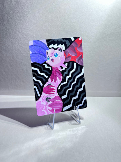 Jigglypuff Custom Pokémon Card | Hand painted Collectible Gift | Kid's bedroom birthday gift | Dorm Room Wall Decor | Graduation present