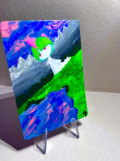 Ralts Custom Hand Painted Collectible Pokémon Card - IszyBeeArts