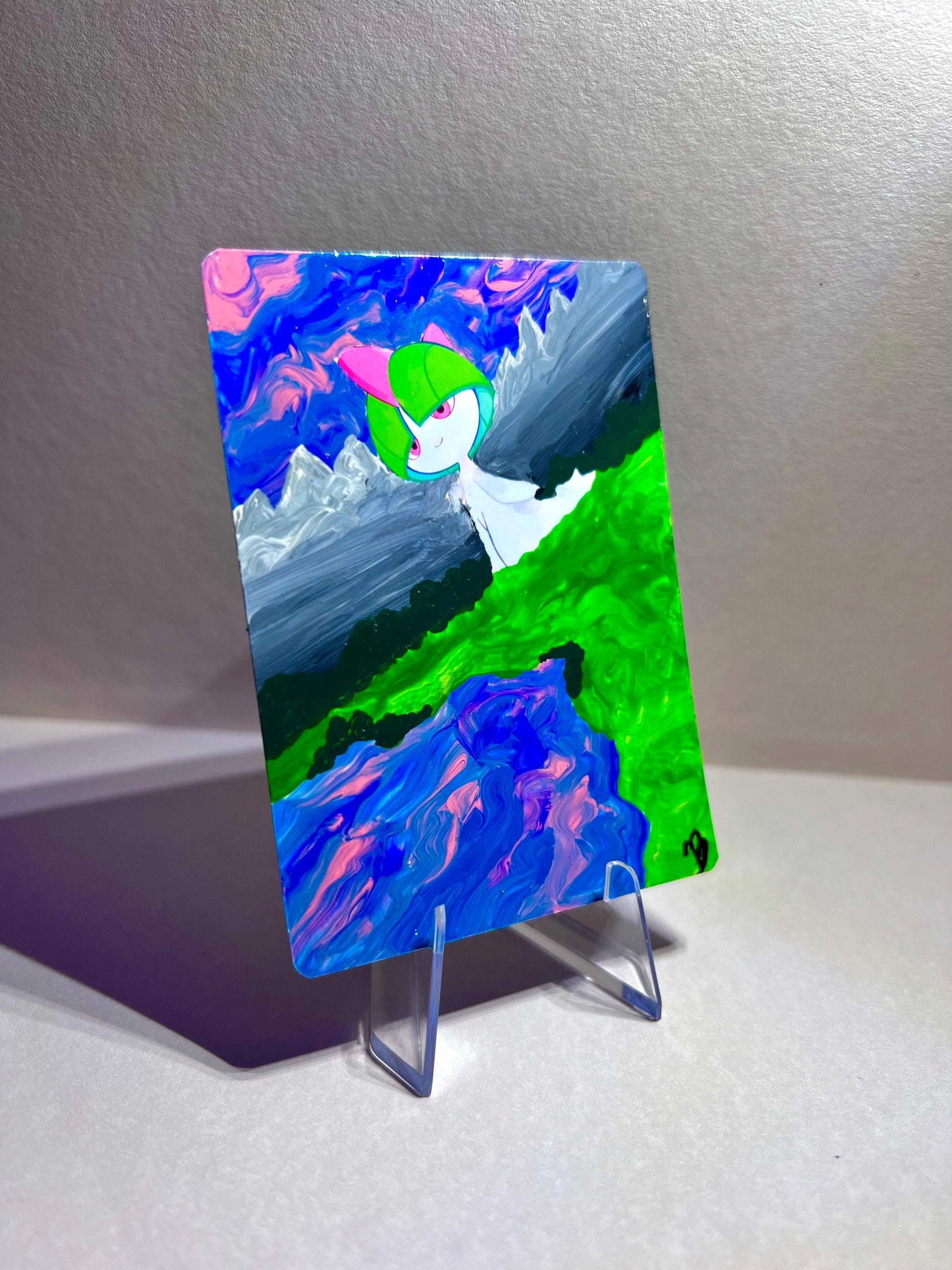 Ralts Custom Hand Painted Collectible Pokmon Card - IszyBeeArts Ralts Custom Hand Painted Collectible Pokmon Card - IszyBeeArts