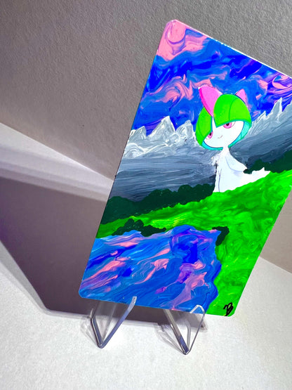 Ralts Custom Hand Painted Collectible Pokémon Card - IszyBeeArts