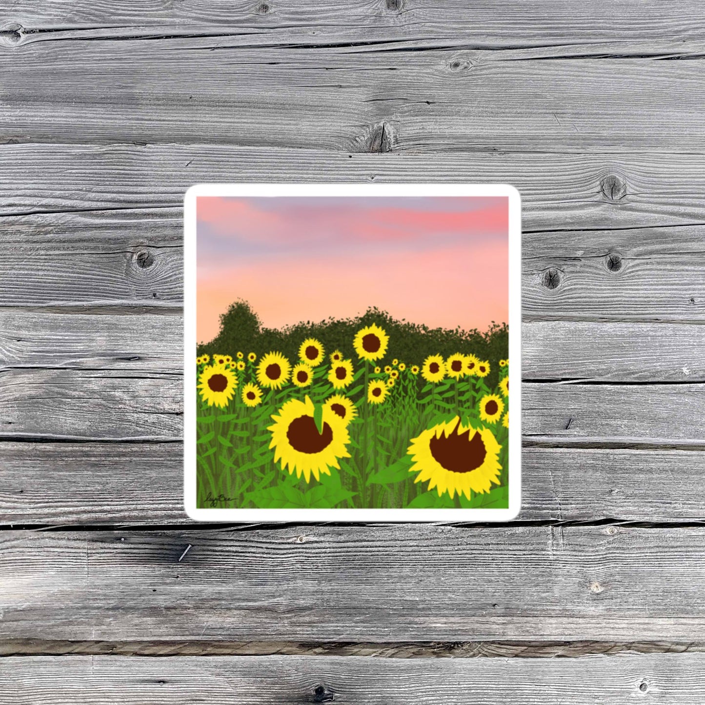 Sunset Fields Drawing stickers