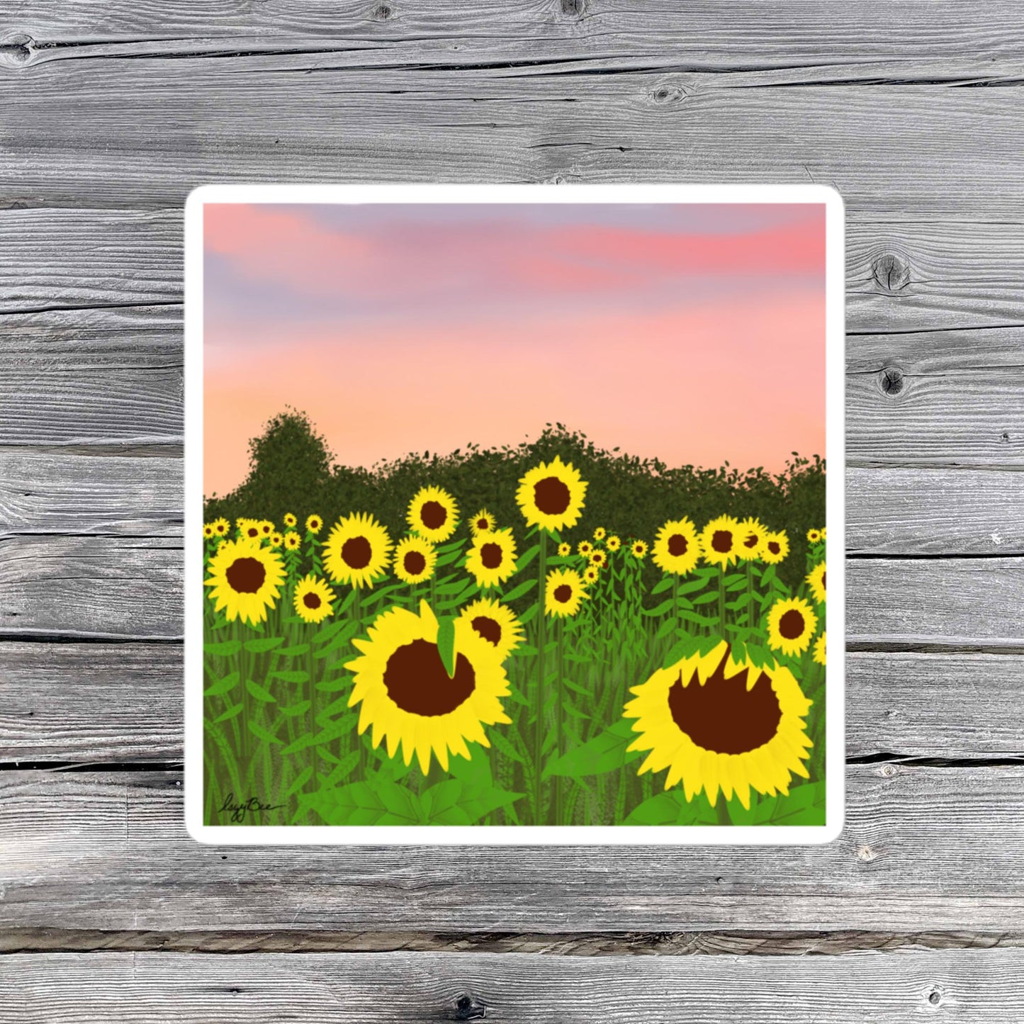 Sunset Fields Drawing stickers