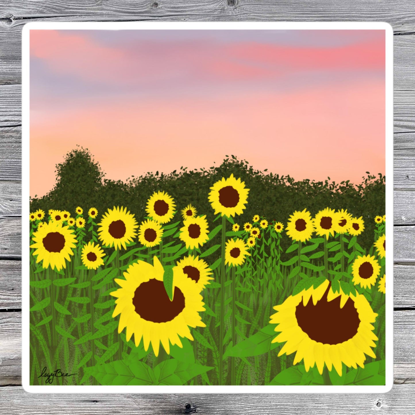 Sunset Fields Drawing stickers