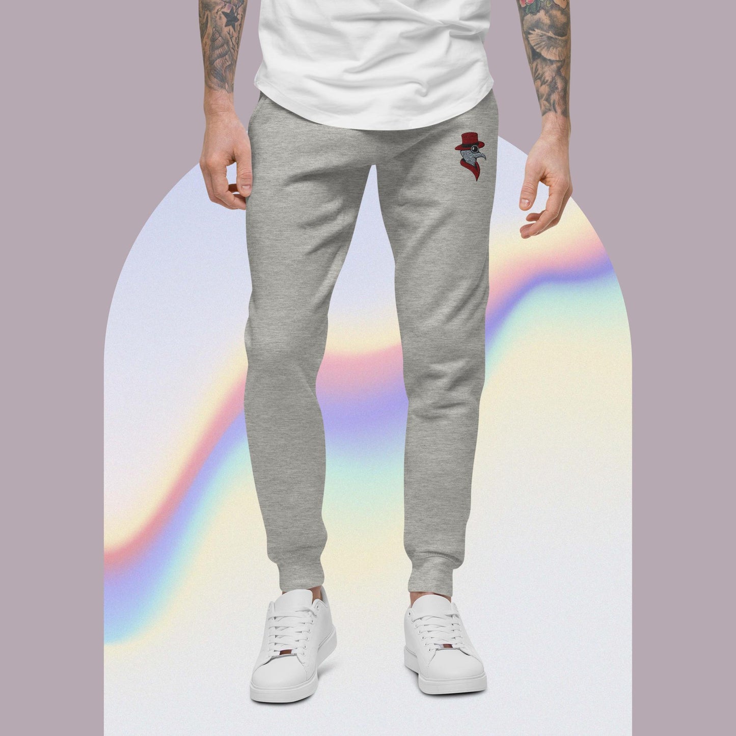 Cartoon Bird Doctor fleece sweatpants