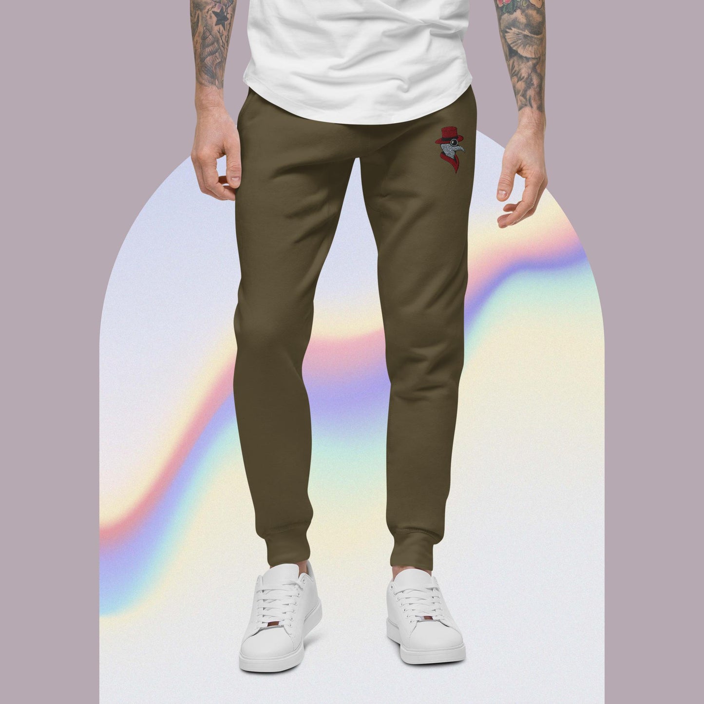 Cartoon Bird Doctor fleece sweatpants