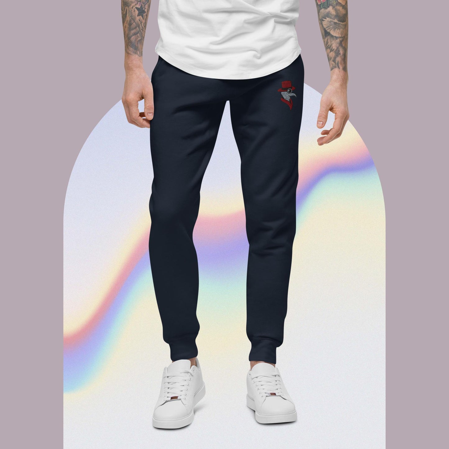 Cartoon Bird Doctor fleece sweatpants