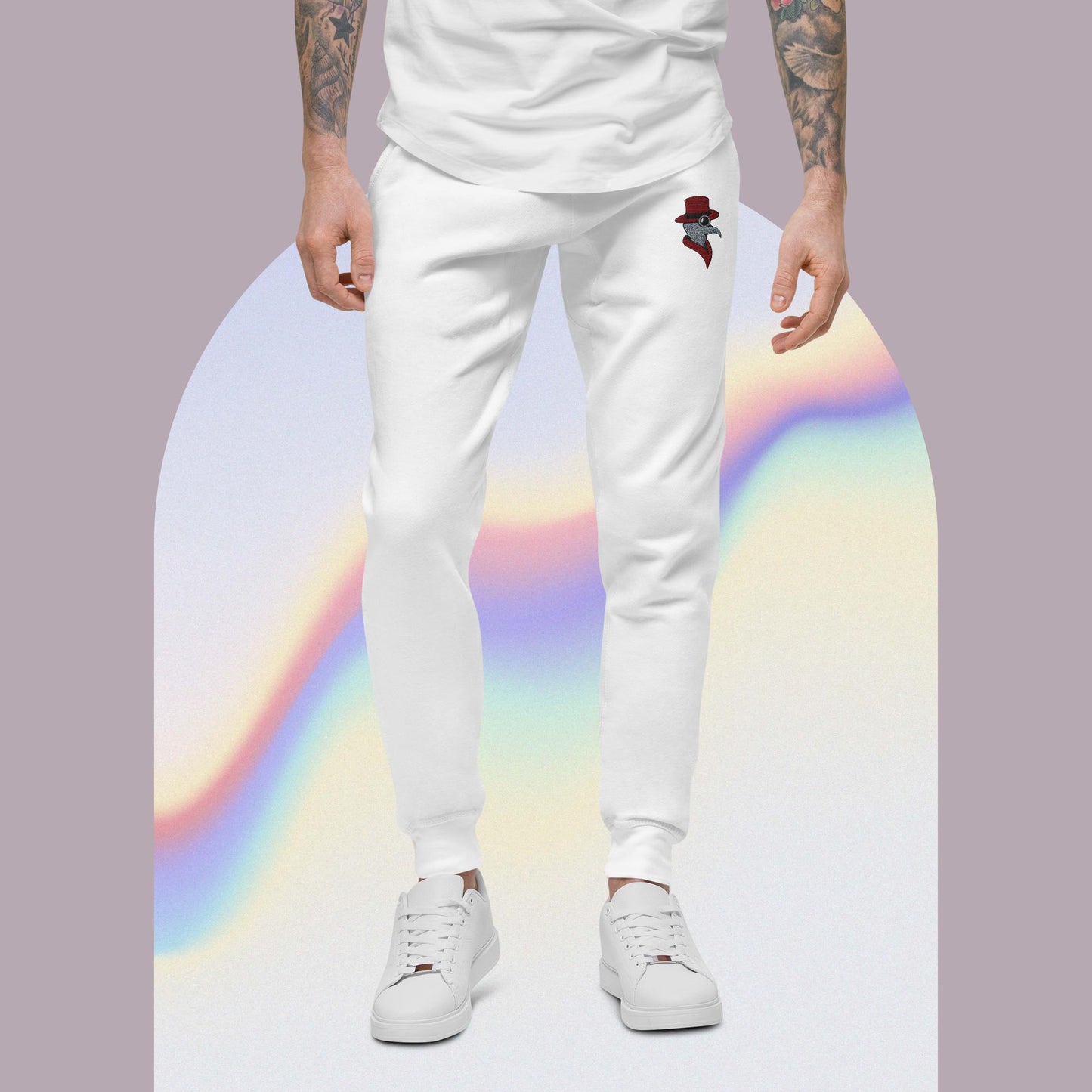 Cartoon Bird Doctor fleece sweatpants